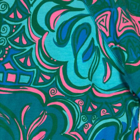 NWOT LILLY PULITZER Sweatshirt M Multicolor Floral-Leaf-Print “Skipper Popover” - Picture 5 of 12